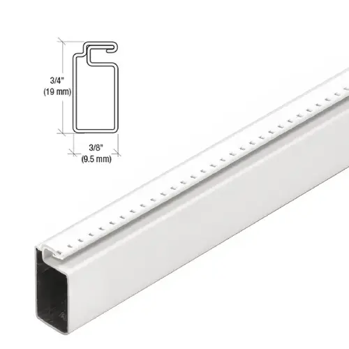 White 3/4" x 3/8" Roll Formed Screen Frame  36" Stock Length - pack of 50