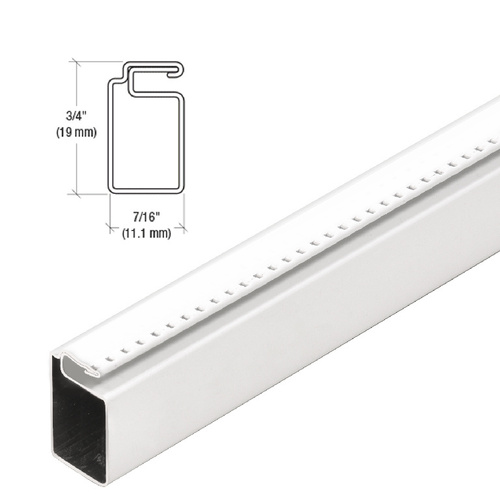 White 3/4" x 7/16" Roll Formed Screen Frame 146" Stock Length - pack of 10