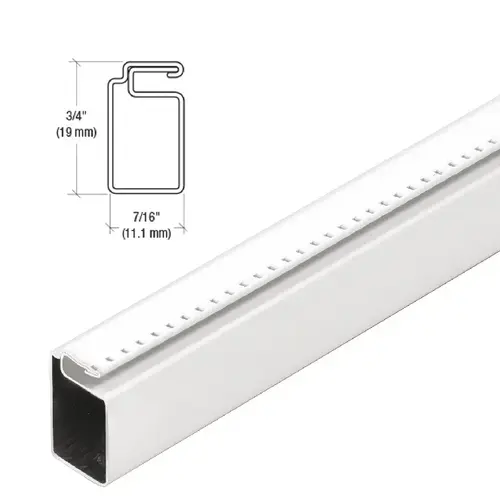 White 3/4" x 7/16" Roll Formed Screen Frame  23" Stock Length - pack of 50