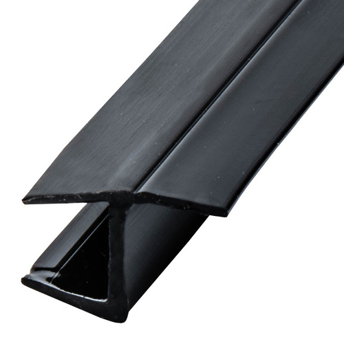 'Y' Jamb Seal with Soft Leg for 3/8" Glass -  18" Stock Length Black - pack of 10