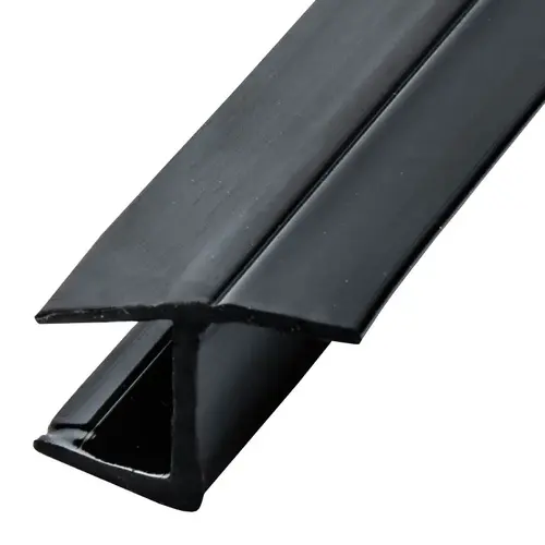 'Y' Jamb Seal with Soft Leg for 3/8" Glass -  18" Stock Length Black - pack of 5