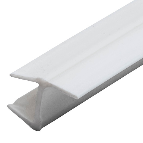 'Y" Jamb Seal with Soft Leg for 3/8" Glass -  4 inch Sample White