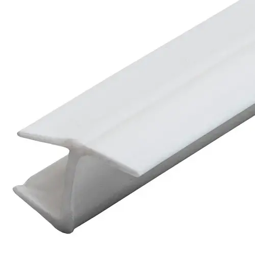 'Y" Jamb Seal with Soft Leg for 3/8" Glass -  24" Stock Length White - pack of 10