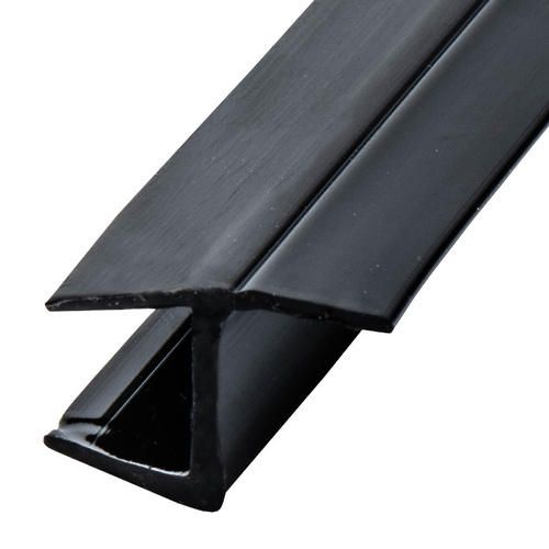 'Y' Jamb Seal with Soft Leg for 1/2" Glass -  48" Stock Length Black - pack of 5