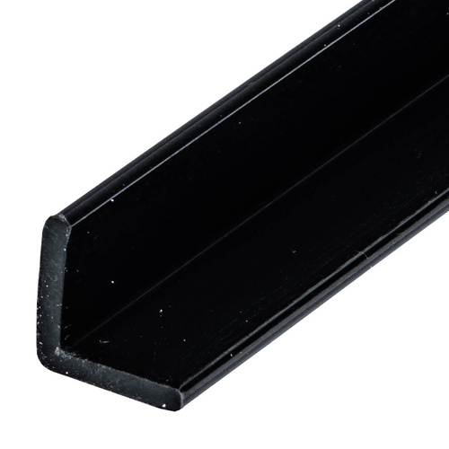 Multi-Purpose Black 'L' Angle Jamb Seal for 1/4" to 1/2" Glass -  12" Stock Length - pack of 50