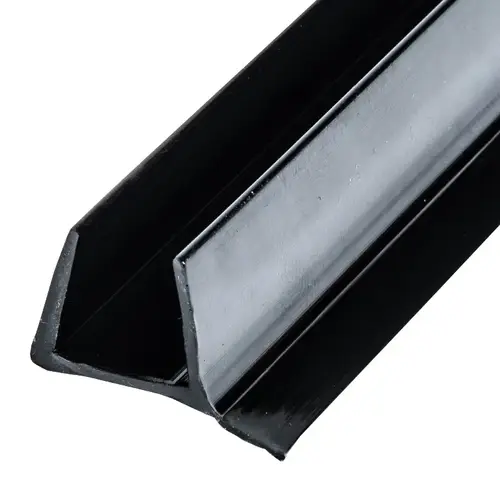 Black Dural Durometer PVC Seal and Wipe for 1/2" Glass -  23" Stock Length - pack of 50