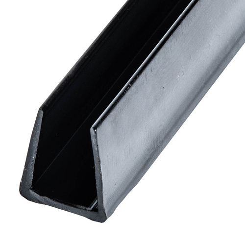 Black 1/4" Plastic Edge Molding -  12" Stock Length