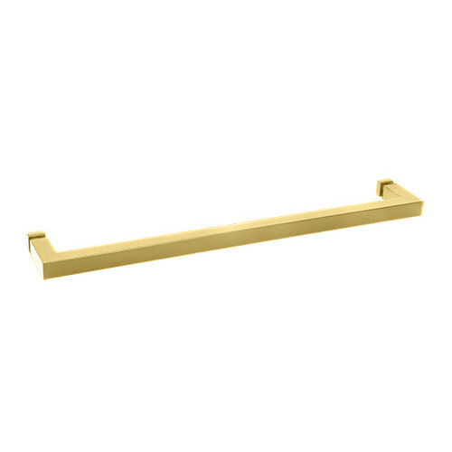 Satin Brass "SQ" Series 24" Square Tubing Mitered Corner Single-Sided Towel Bar