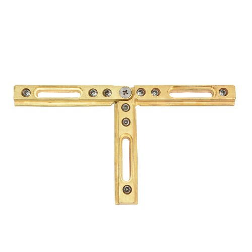 CRL BHC373T Brass Adjustable 'T' Bracket for the Deluxe Header Kit