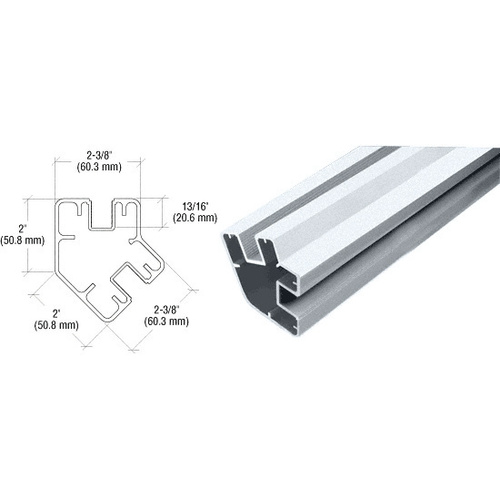 Mill 72" Long 2" x 2-3/8" Rectangular 135 Degree Post