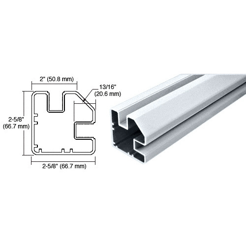 Mill 48" Long 2" x 2-5/8" Square 90 Degree Post