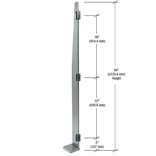 CRL MET84REBS Brushed Stainless Metropolis 84" Right End Post