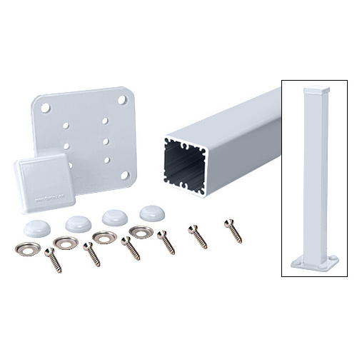 CRL 1P48KCA Clear Anodized 100 Series 48" Surface Mount Post Kit