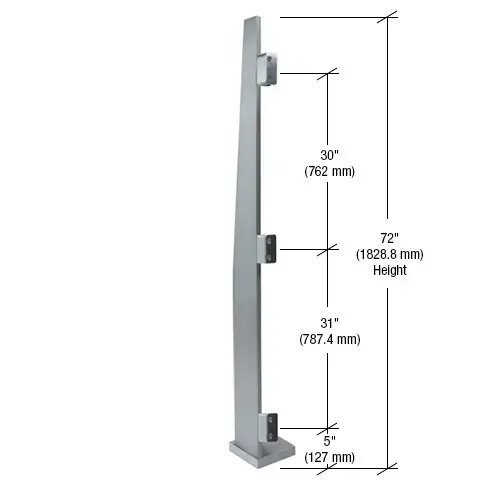 CRL MET72LEBS Brushed Stainless Metropolis 72" Left End Post