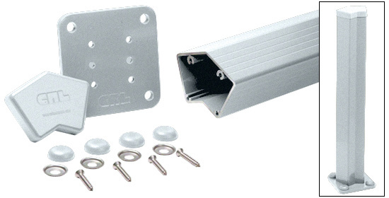 CRL 1P536KM Mill 100 Series 36" 135 degree Surface Mount Post Kit