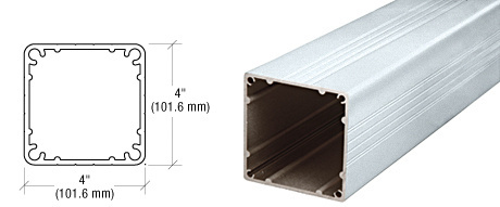 CRL 4P48M Mill Standard 4" x 4" Square 48" Long Post