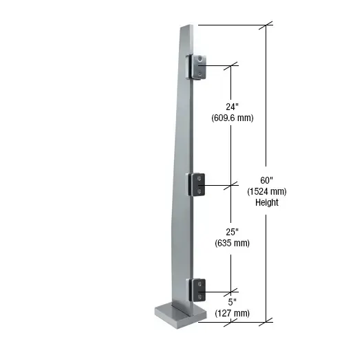 CRL MET60CBS Brushed Stainless Metropolis 60" Center Post