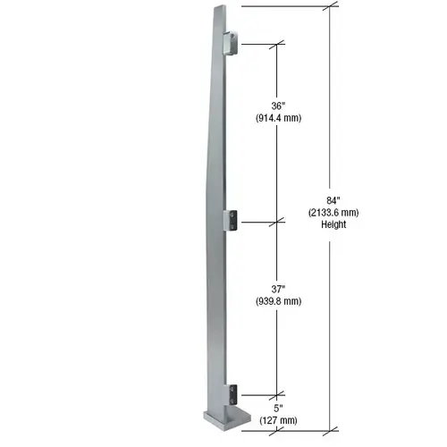 CRL MET84LEBS Brushed Stainless Metropolis 84" Left End Post