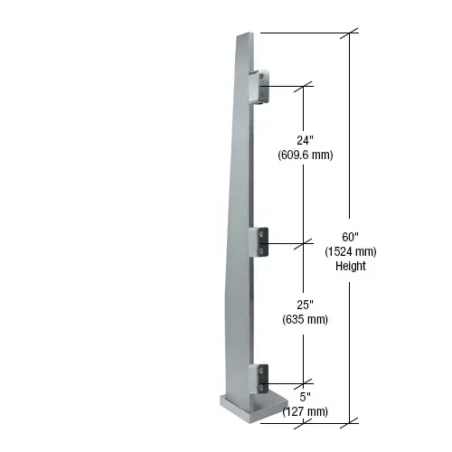 CRL MET60LEBS Brushed Stainless Metropolis 60" Left End Post