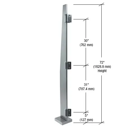 CRL MET72CBS Brushed Stainless Metropolis 72" Center Post