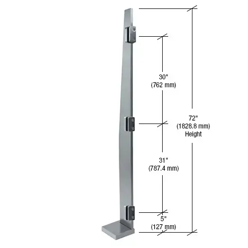 CRL MET72REBS Brushed Stainless Metropolis 72" Right End Post