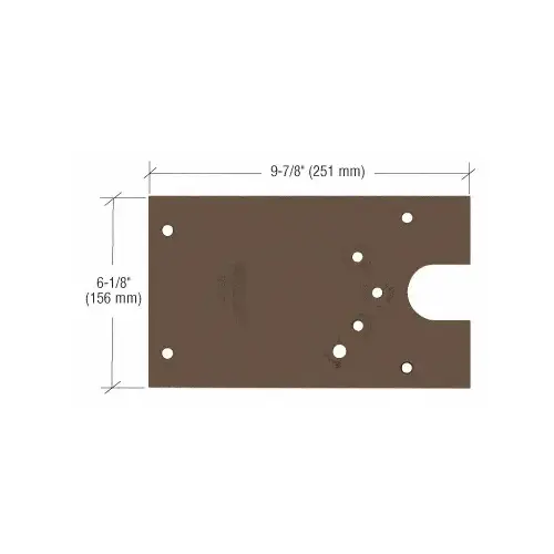 Dark Bronze 27 Series Left Hand Offset-Hung Floor Mounted Door Closer Cover Plate