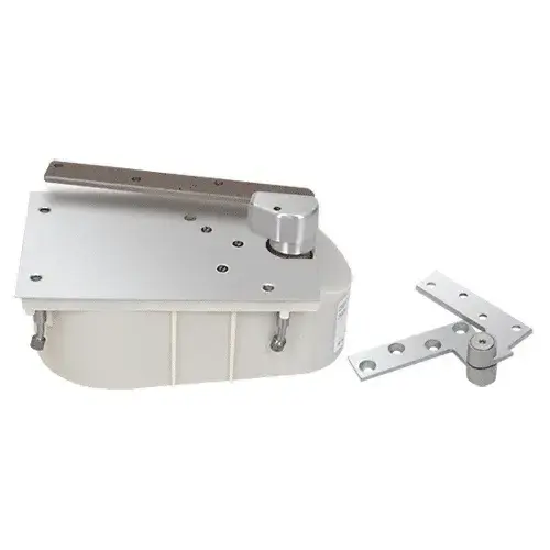 Polished Chrome 27 Series Left Hand 3/4" Offset 90 degree Selective Hold Open Floor Mounted Closer - Complete Package