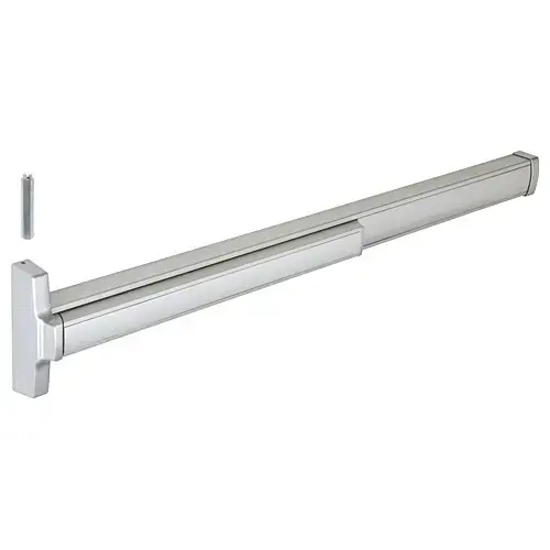 Model 2086 with Impact Kit Concealed Vertical Rod Panic Exit Device Left Hand Reverse Bevel Fits 4/0 x 7/0 Door Satin Aluminum Finish