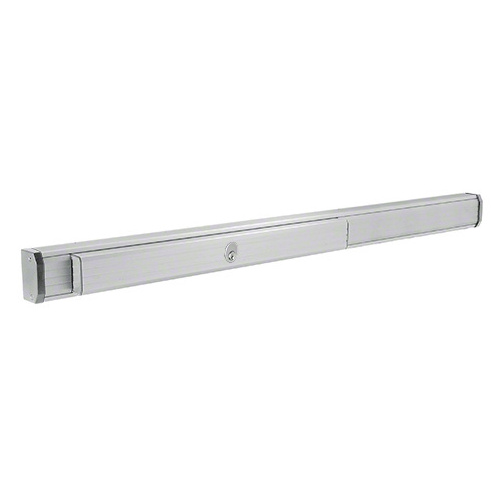 Satin Aluminum 48" Jackson 1285 Push Pad Concealed Vertical Rod Left Hand Reverse Bevel Panic Exit Device with Cylinder Dogging