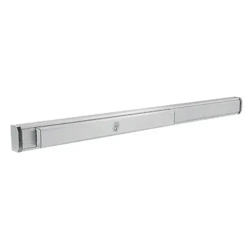 Satin Aluminum 48" 1285 Push Pad Concealed Vertical Rod Left Hand Reverse Bevel Panic Exit Device with Cylinder Dogging