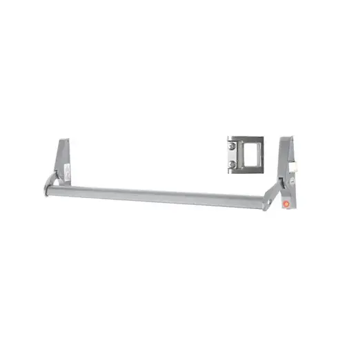 Satin Aluminum 48" 10 Series Right Hand Reverse Bevel Crossbar Rim Panic Exit Device, 'S' Type Strike