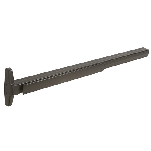 Dark Bronze Concealed Vertical Rod Panic Exit Device with Grooved Case 48" x 99" Exit Only