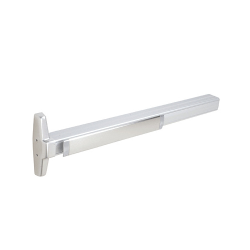 Satin Chrome Concealed Vertical Rod Panic Exit Device with Grooved Case 36" x 99" Exit Only