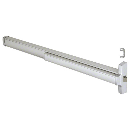 48" Model 2095 Grade 1 Rim Latch Panic Exit Device Right Hand Reverse Bevel with 'C' Strike 4 Foot Aluminum Finish