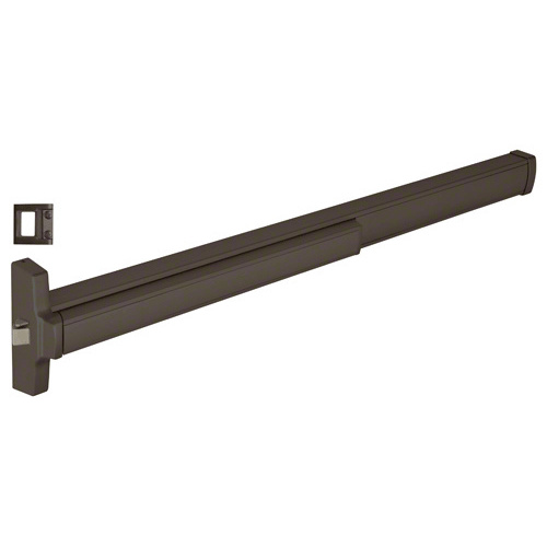 48" Model 2095 Grade 1 Rim Latch Panic Exit Device Left Hand Reverse Bevel with 'S' Strike 4 Foot Dark Bronze Finish