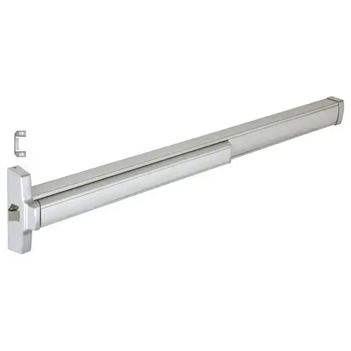 48" Model 2095 Grade 1 Rim Latch Panic Exit Device Left Hand Reverse Bevel with 'C' Strike 4 Foot Aluminum Finish