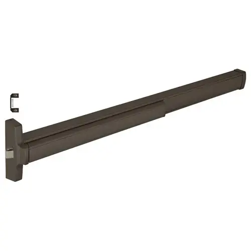 48" Model 2095 Grade 1 Rim Latch Panic Exit Device Left Hand Reverse Bevel with 'C' Strike 4 Foot Dark Bronze Finish