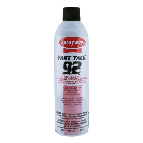 Sprayway 92 SW092 High Temperature Heavy Duty Trim Adhesive, 20 oz Aerosol Can, Amber, Gas