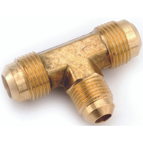 Anderson Metals 714044-06 Brass Flare Tee, Lead-Free, 3/8-In.