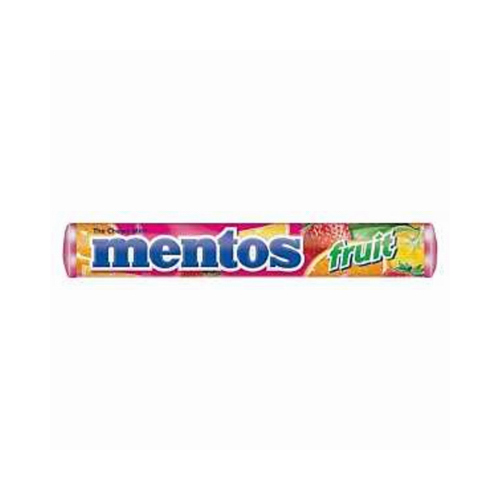 Mentos 481354 MF15 Fruit Rolls, Assorted Fruits Flavor, 1.32 oz