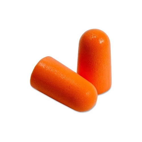 Foam Earplugs, 1100, NNR 29dB, Uncorded, Orange, Orange by 3M
