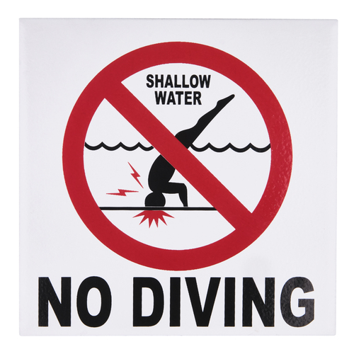 Smooth No Diving Depth Marker