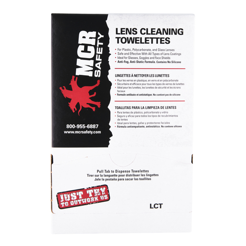 MCR Safety LCT LENS CLEANING TOWELETTES - pack of 100