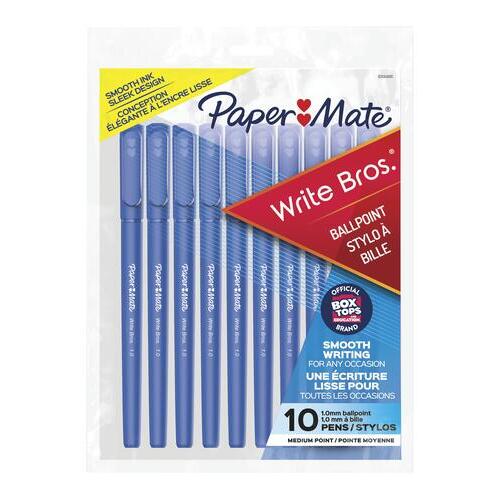 Paper Mate 9313499C-XCP12 93134 Stick Pen, Classic, Medium Point Tip, Blue Ink - pack of 10 - pack of 12