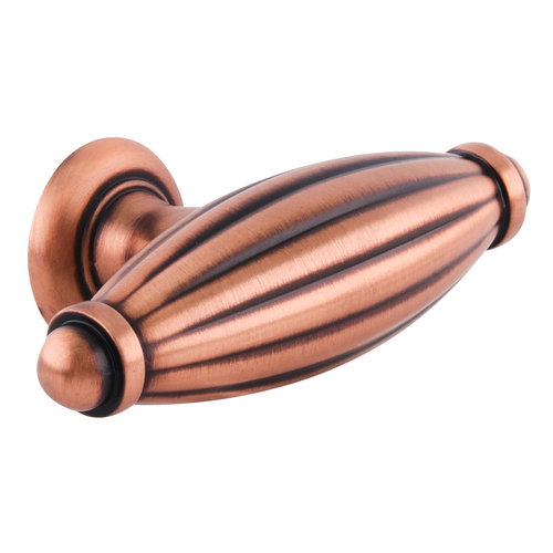 Traditional Blythe T-Pull Cabinet Knob 3" Length Brushed Copper