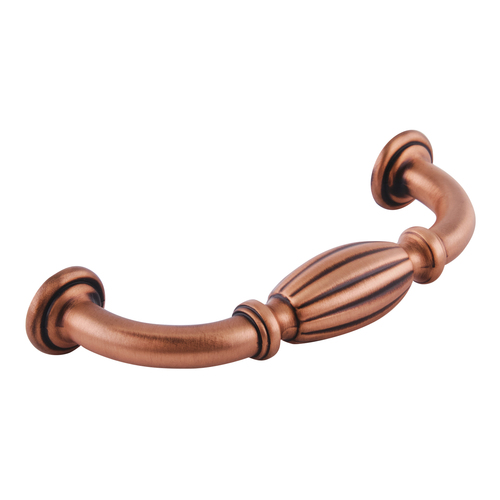Blythe Traditional Kitchen Cabinet Pull 3" Center to Center Brushed Copper
