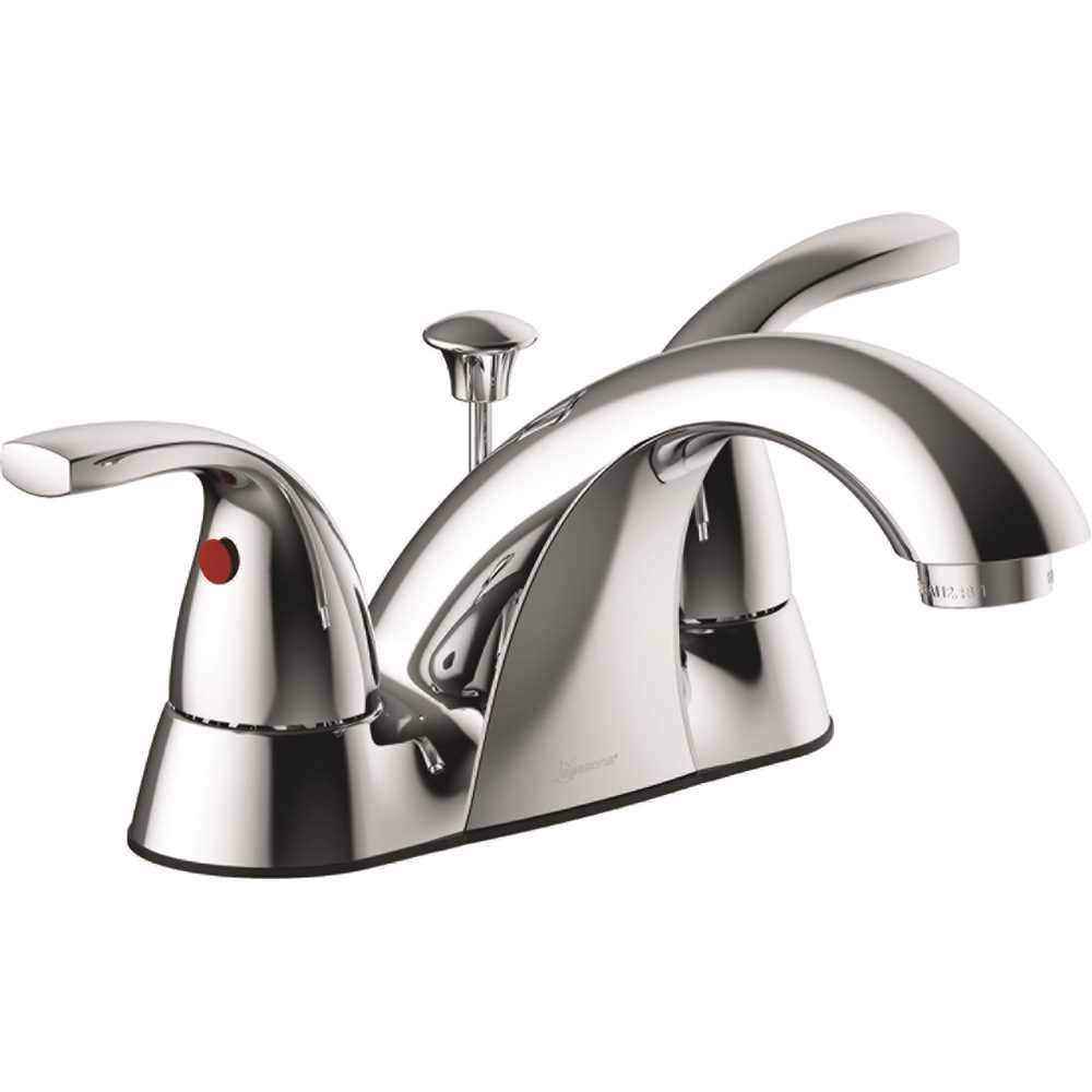 Xiamen Lota International Co., Ltd. 67223W-6001 Seasons Anchor Point 4 in. Centerset Double-Handle Bathroom Faucet in Chrome with Quick Install Pop-up Assembly