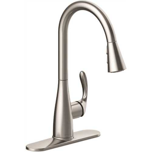 Westwind Single-Handle Pull-Down Sprayer Kitchen Faucet in Stainless Steel
