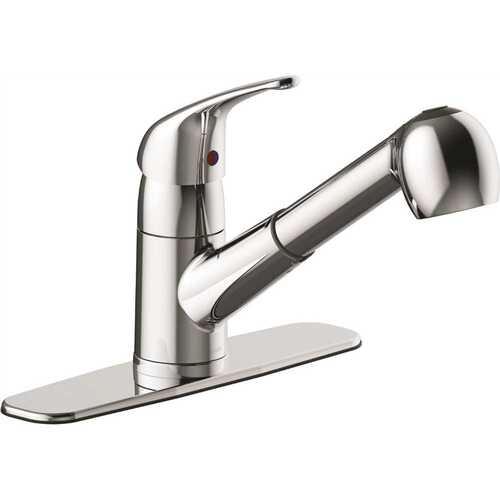 Xiamen Lota International Co., Ltd. 67222W-1001 Raleigh Single-Handle Pull-Out Sprayer Kitchen Faucet in Chrome