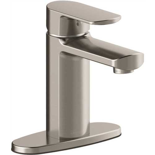 Westwind Single Hole Single-Handle Bathroom Faucet in Brushed Nickel with Pop-Up